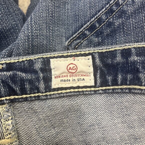 AG Adriano Goldschmied Jeans Stilt Roll-Up Cigarette Leg Distressed Blue - Picture 10 of 11